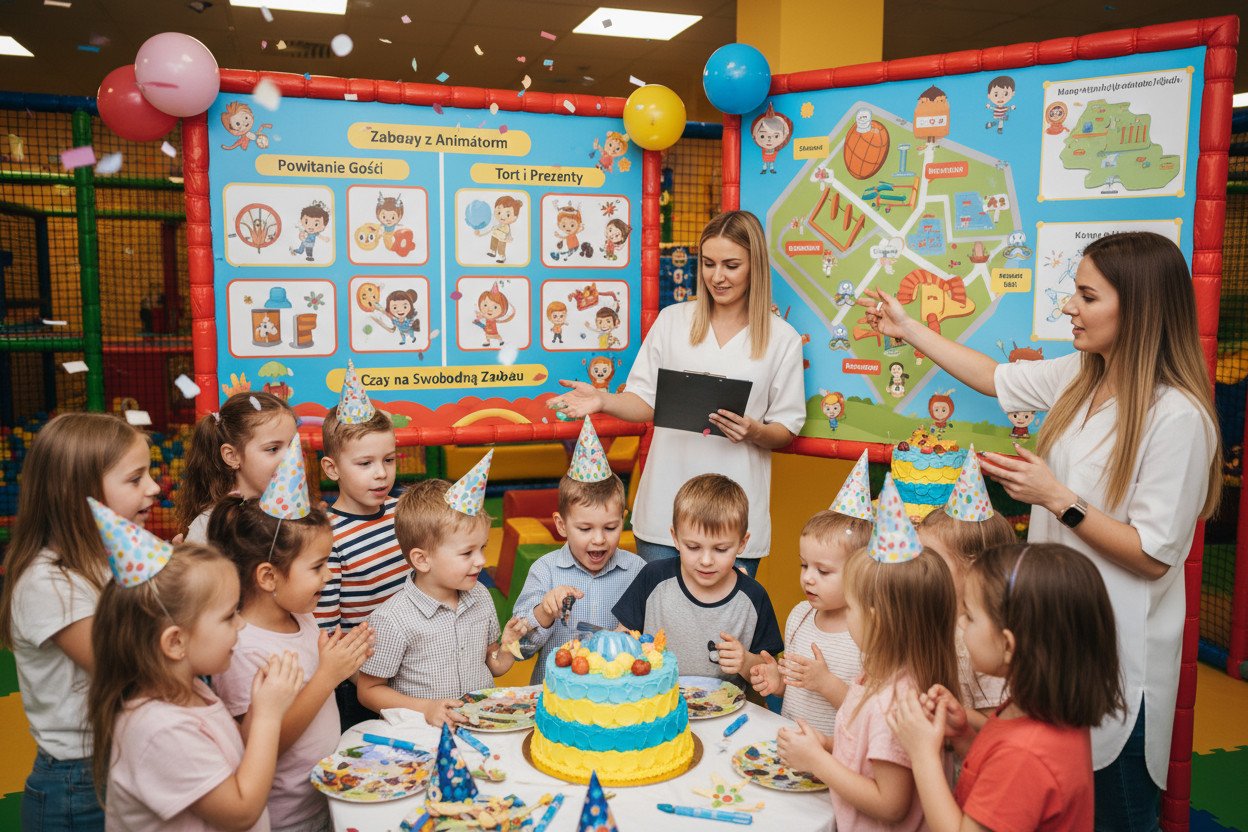 Planowanie przebiegu urodzin dziecka w sali zabaw krok po kroku